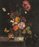 Lachtropius, Nicolaes Flowers in a Gold Vase Sweden oil painting reproduction